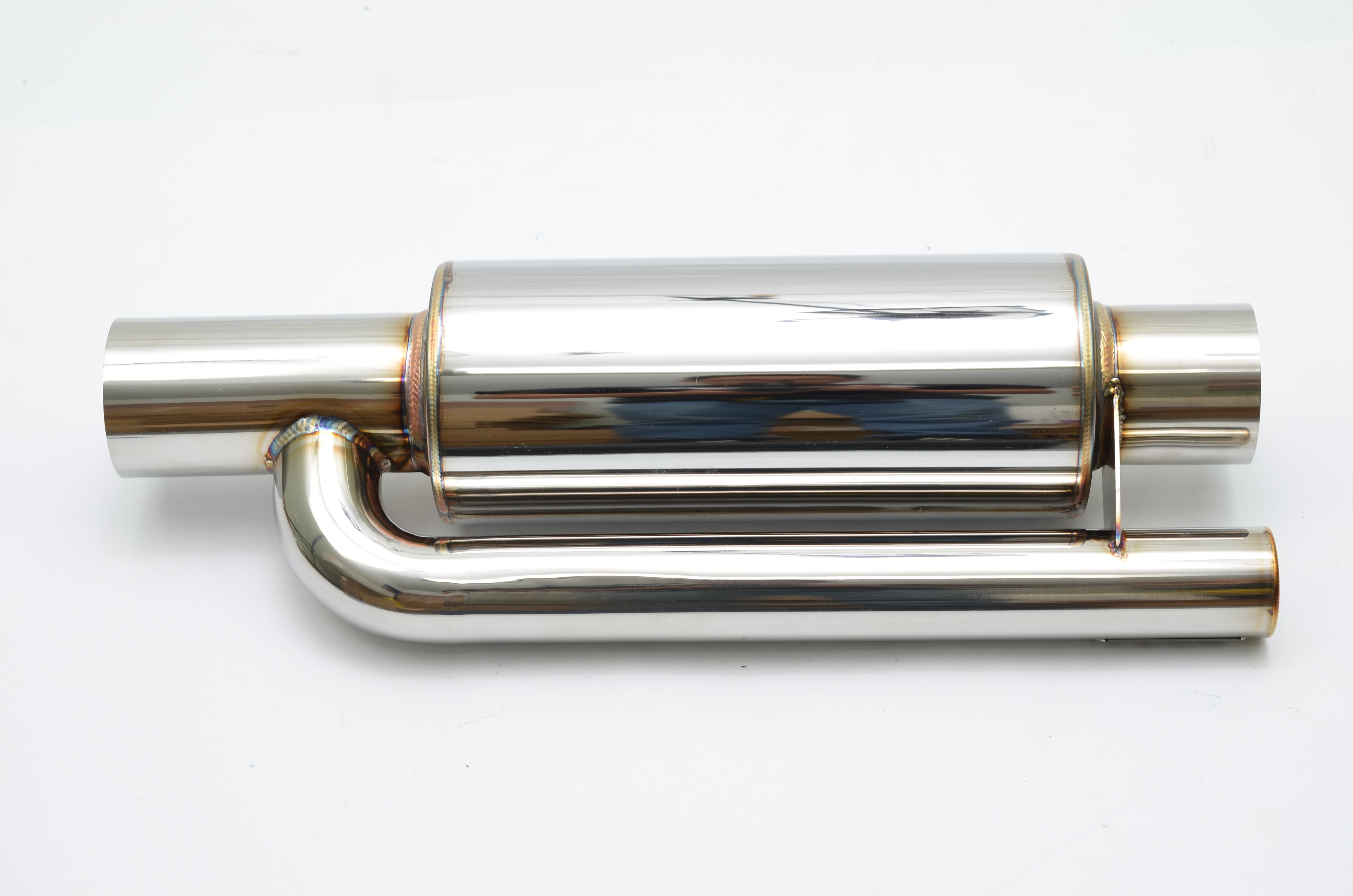 Vibrant Ultra Quiet Resonator Exhaust Muffler Resonator 2.25" In/Out 23" L Universal Silencer Stainless Steel | Beauty Queen Skin And Body Salon 2 In Inlet Muffler - Foto 1