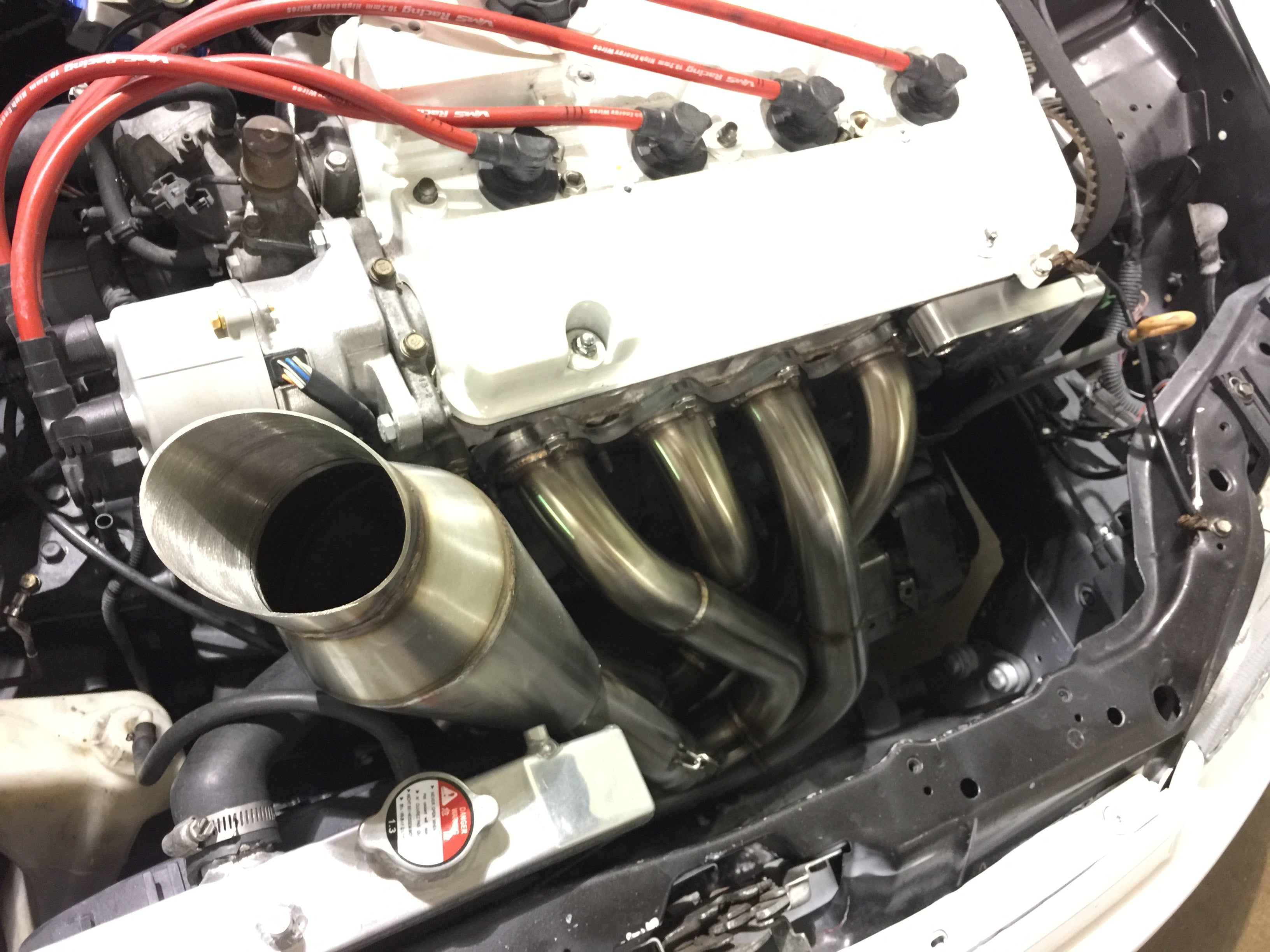 OUTFLOW　BigFree151 H SERIES HOOD EXIT BIG TUBE MEGAPHONE RACE HEADER H22A H23 H22A4 F20B