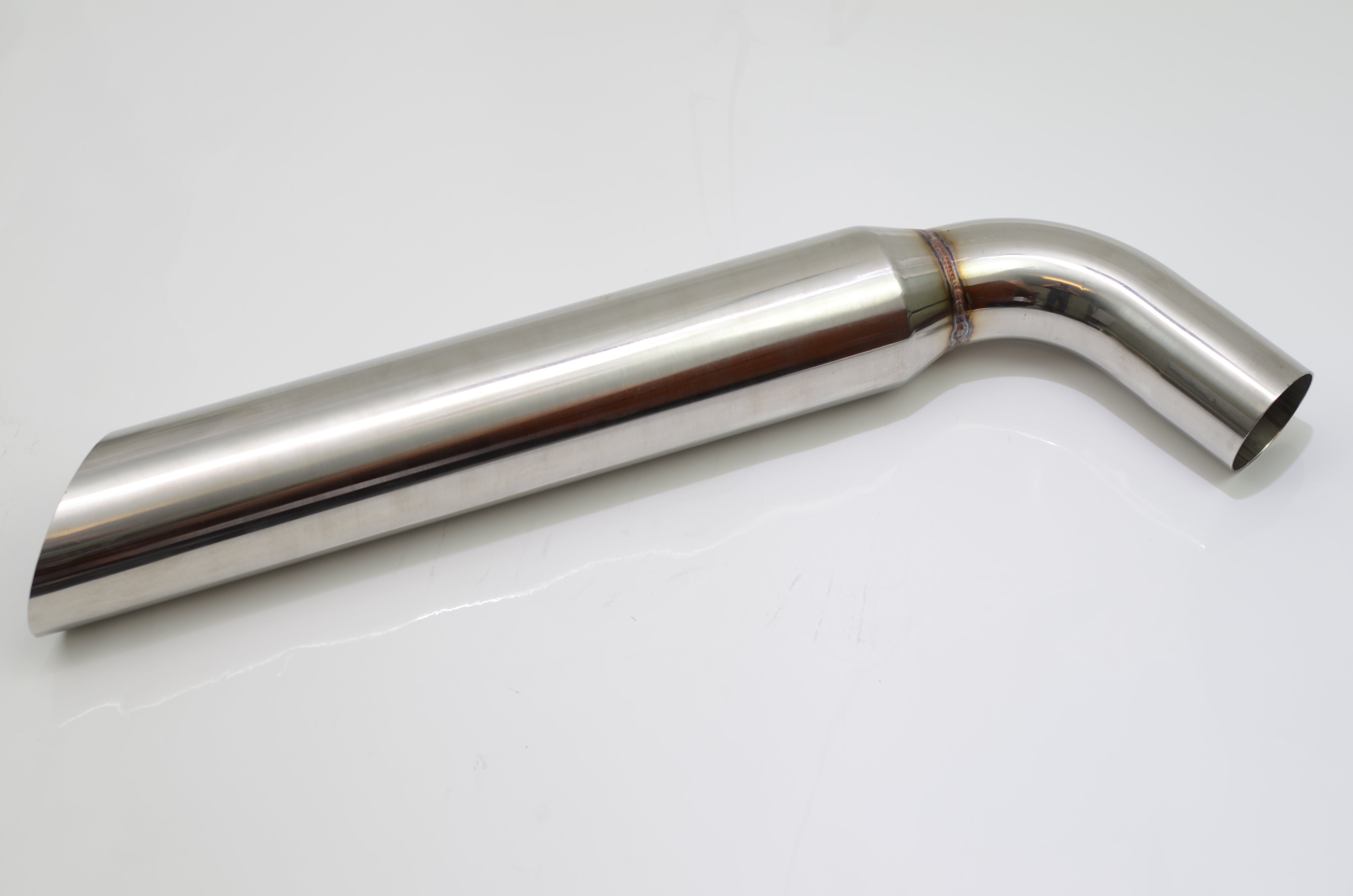 thumbnail image 2 of Jackspania Racing Dual Tip Stainless Steel Blastpipe – Version 1 – 3-Inch Bosozoku Style Exhaust Tip – Weld-On, Polished Finish 2 of 4